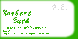 norbert buth business card